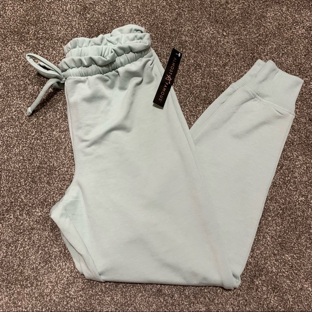 Paperbag Teal Fleece Joggers